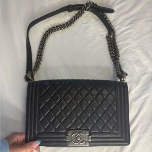 Chanel Black Quilted Leather Shoulder Bag